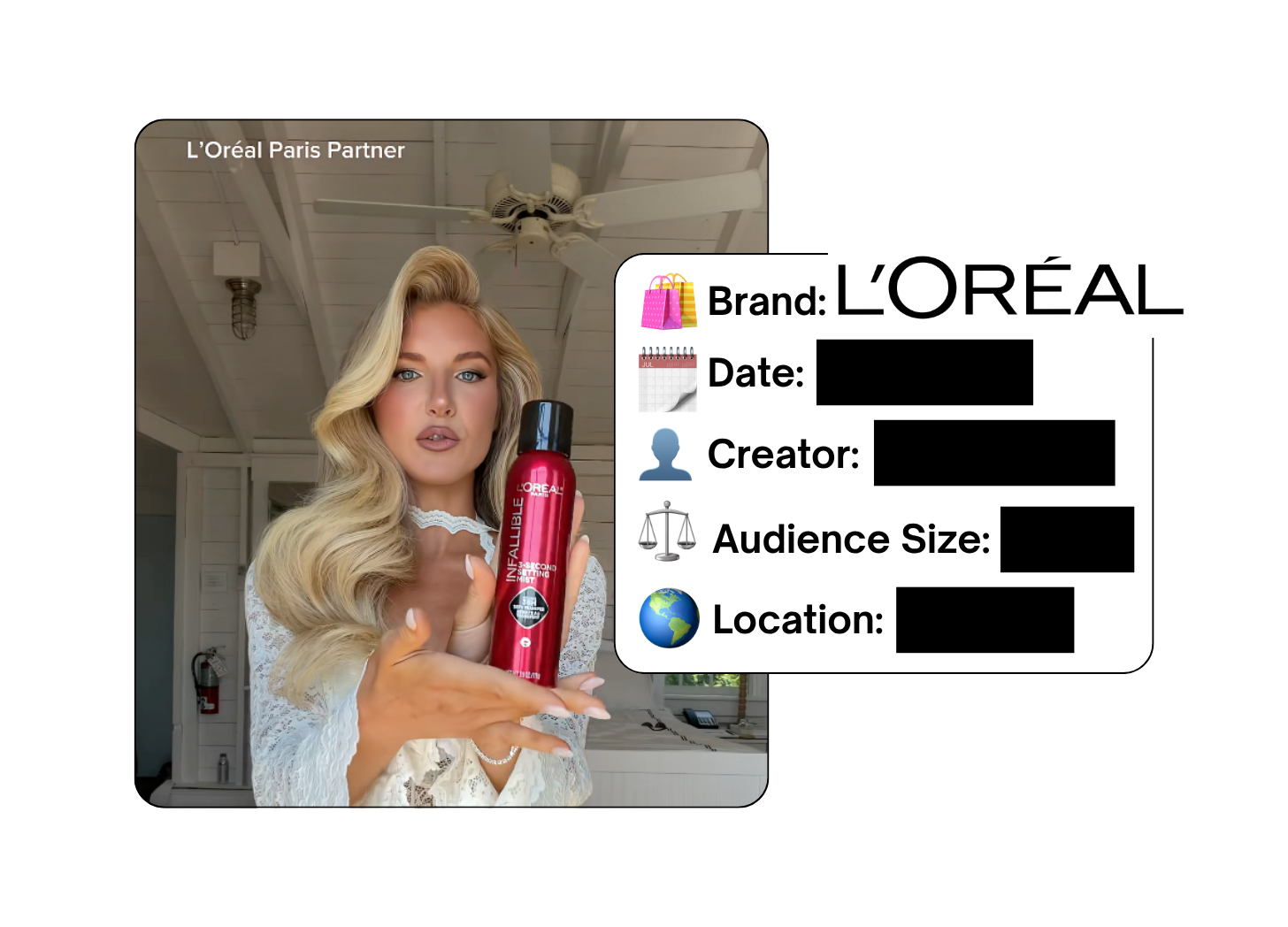 Spotted: L'Oreal in a new paid collab