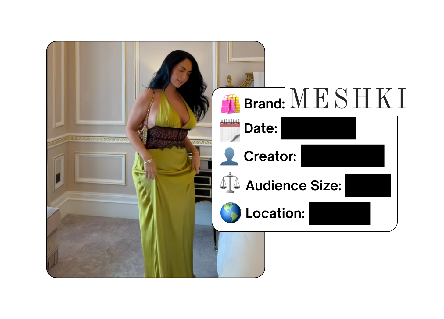 Spotted: Meshki in a new paid collab
