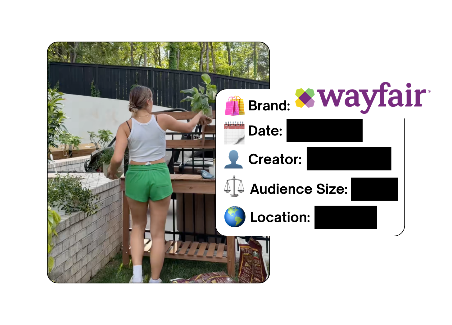 Spotted: Wayfair in a new paid collab