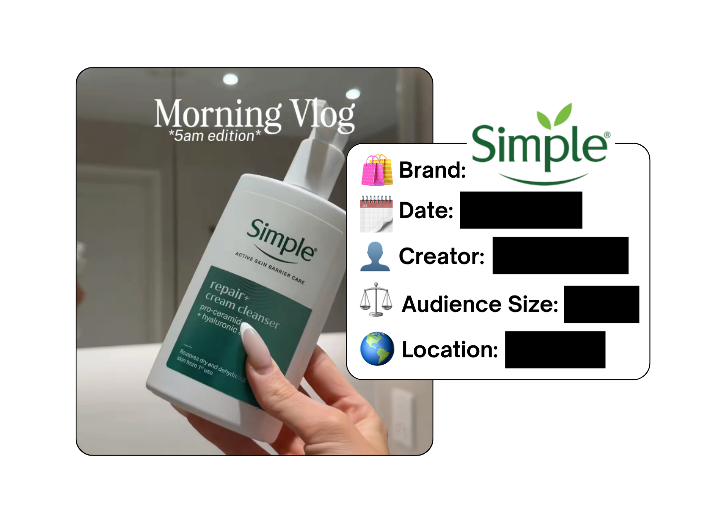 Spotted: Simple Skincare in a new paid collab