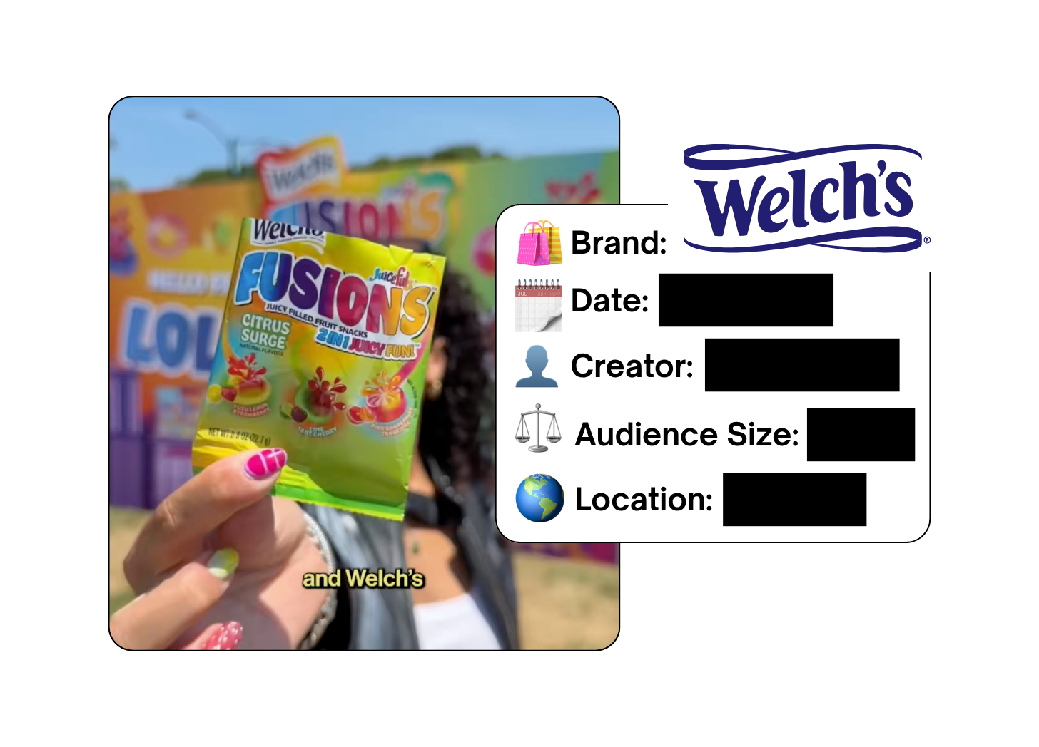 Spotted: Welch's Fruit Snacks in a new paid collab