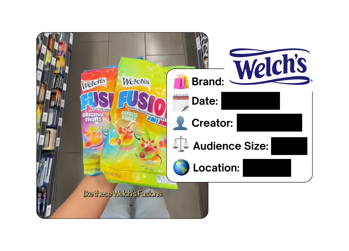 Spotted: Welch's Fruit Snacks in a new paid collab