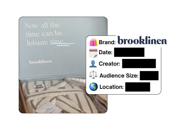 Spotted: Brooklinen in a new paid collab