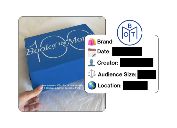 Spotted: Book of the Month in a new paid collab