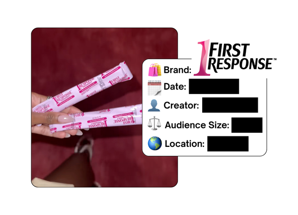 Spotted: First Response Pregnancy in a new paid collab