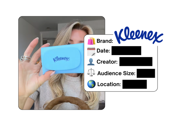 Spotted: Kleenex in a new paid collab
