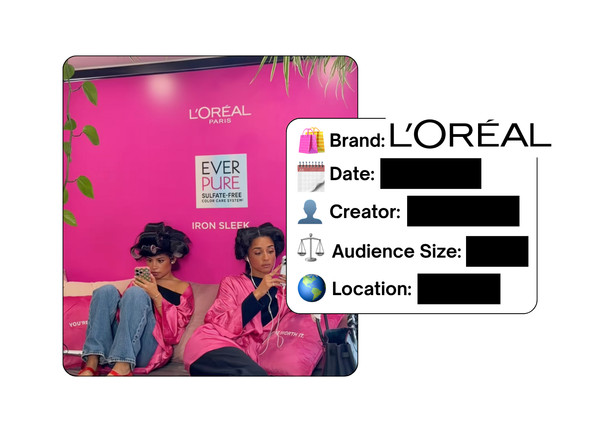 Spotted: L'Oreal in a new paid collab