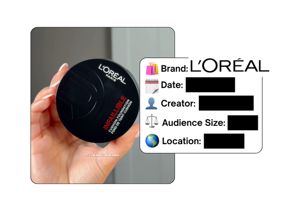 Spotted: L'Oreal in a new paid collab