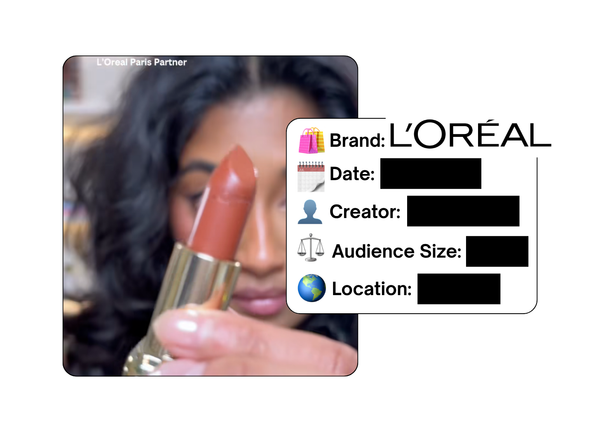 Spotted: L'Oreal in a new paid collab
