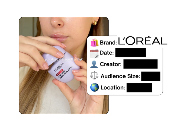 Spotted: L'Oreal in a new paid collab