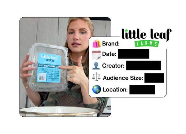 Spotted: Little Leaf Farms in a new paid collab