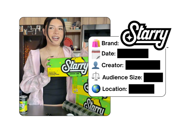Spotted: Starry in a new paid collab