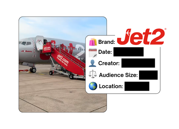 Spotted: Jet2 in a new paid collab