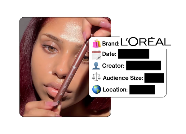 Spotted: L'Oreal in a new paid collab