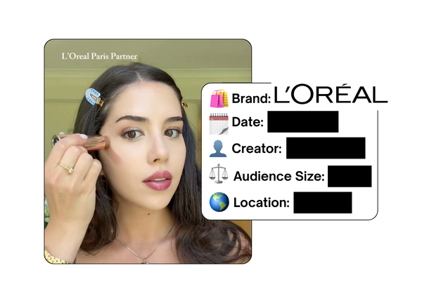 Spotted: L'Oreal in a new paid collab