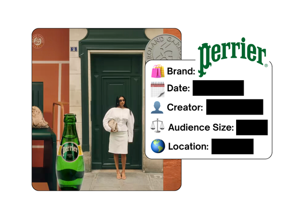 Spotted: Perrier in a new paid collab