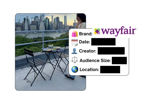 Spotted: Wayfair in a new paid collab