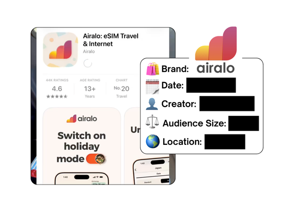 Spotted: Airalo in a new paid collab