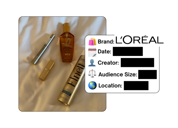 Spotted: L'Oreal in a new paid collab