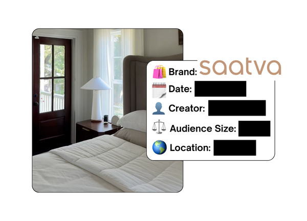 Spotted: Saatva in a new paid collab