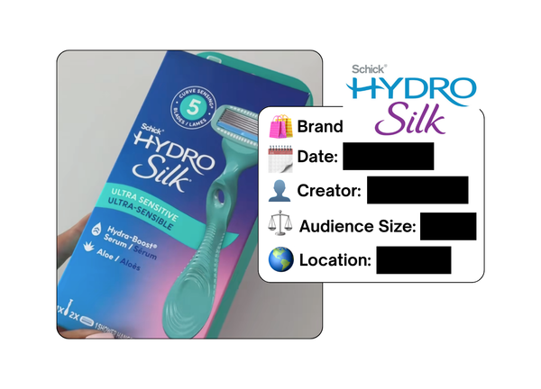 Spotted: Schick Hydro Silk in a new paid collab