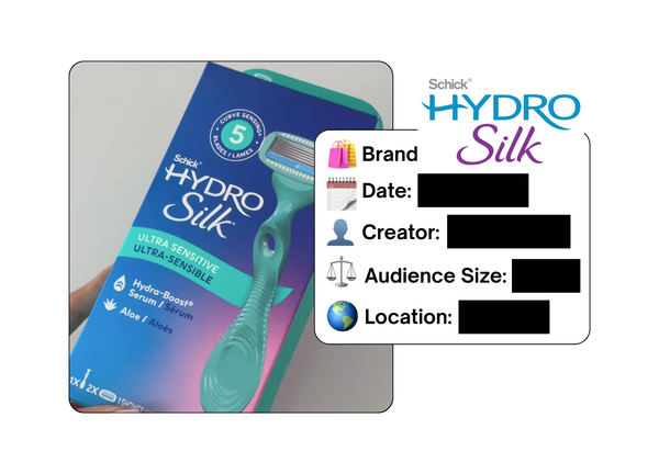 Spotted: Schick Hydro Silk in a new paid collab