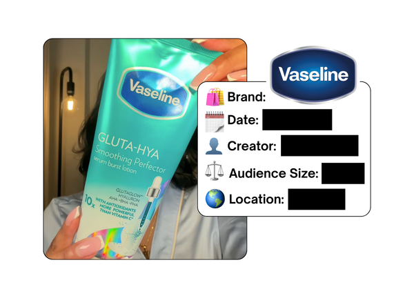 Spotted: Vaseline in a new paid collab