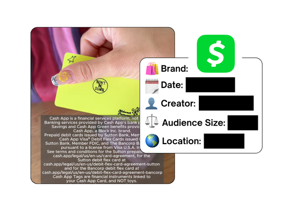 Spotted: Cash App in a new paid collab