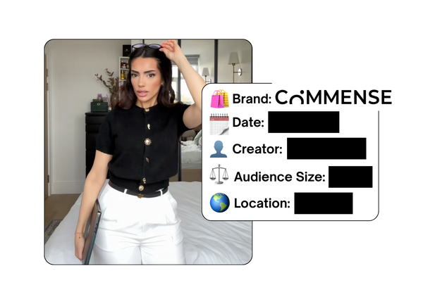 Spotted: Commense in a new paid collab