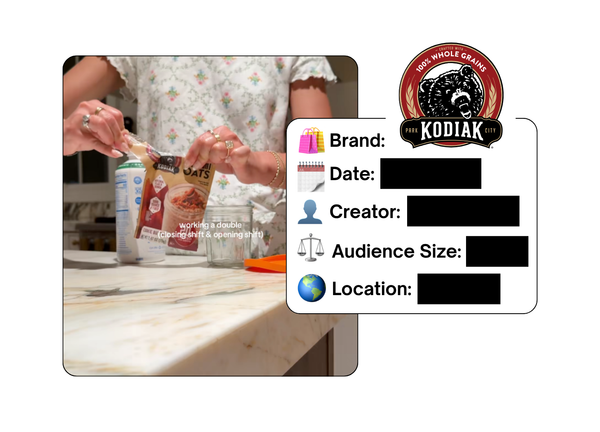Spotted: Kodiak Cakes in a new paid collab