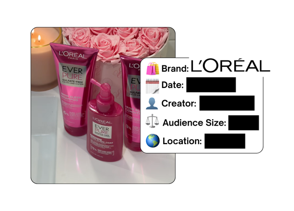 Spotted: L'Oreal in a new paid collab