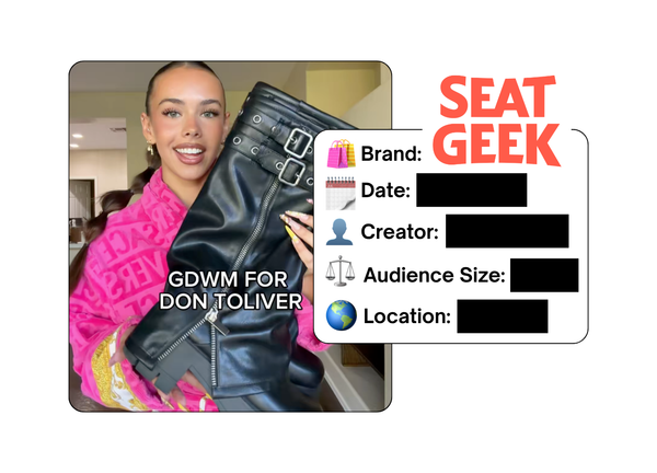 Spotted: SeatGeek in a new paid collab