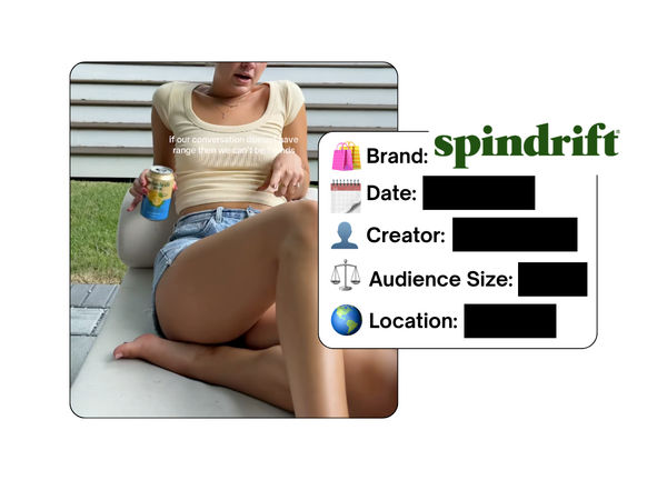 Spotted: Spindrift in a new paid collab