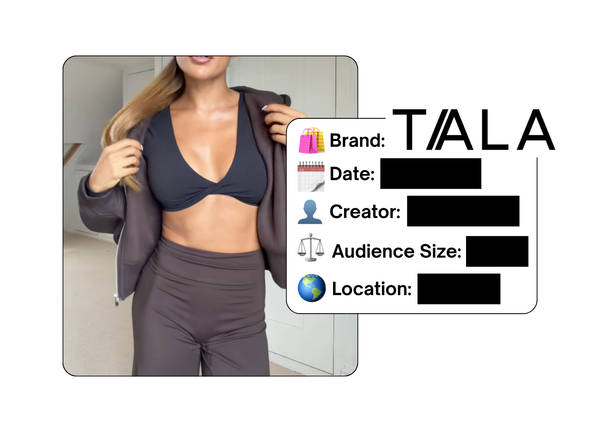Spotted: TALA in a new paid collab