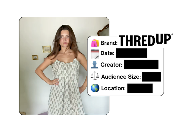 Spotted: ThredUp in a new paid collab
