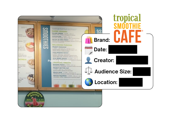 Spotted: Tropical Smoothie Cafe in a new paid collab