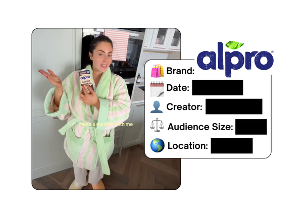 Spotted: Alpro in a new paid collab