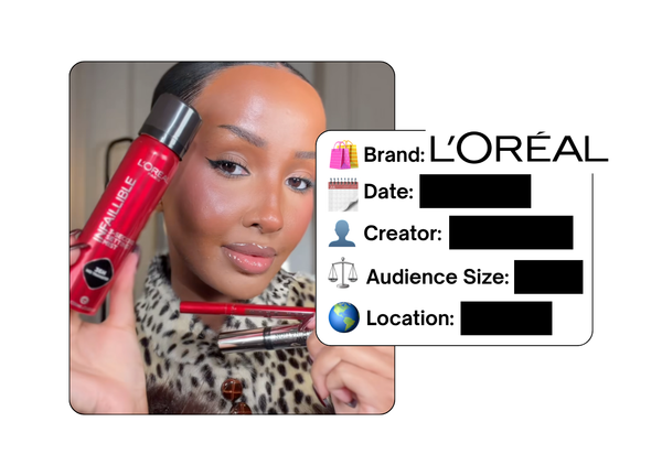 Spotted: L'Oreal in a new paid collab