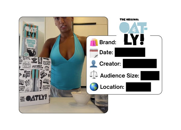 Spotted: Oatly in a new paid collab