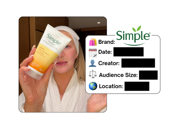 Spotted: Simple Skincare in a new paid collab