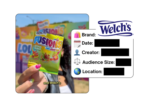Spotted: Welch's Fruit Snacks in a new paid collab
