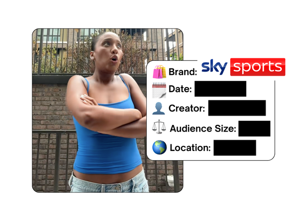 Spotted: Sky Sports in a new paid collab