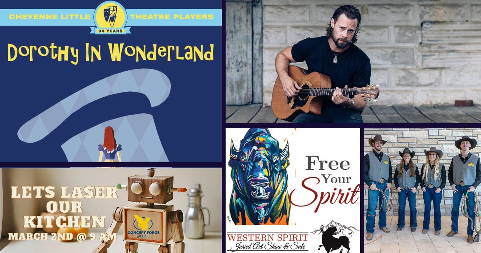 Dorothy in Wonderland, Lariats-n-Lace, Family Day, Western Art and So Much More...