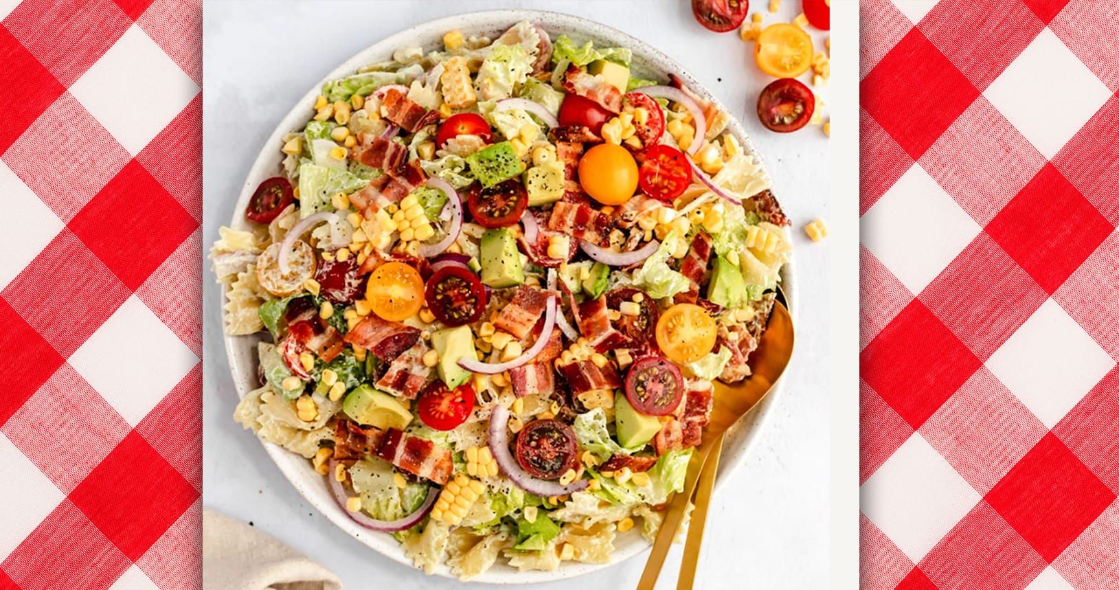 Gosh Darn Good BLT Pasta Salad with Creamy Jalapeño Cashew Dressing