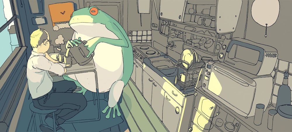 Immagine presa dal libro Ranocchio salva Tokyo di Haruki Murakami