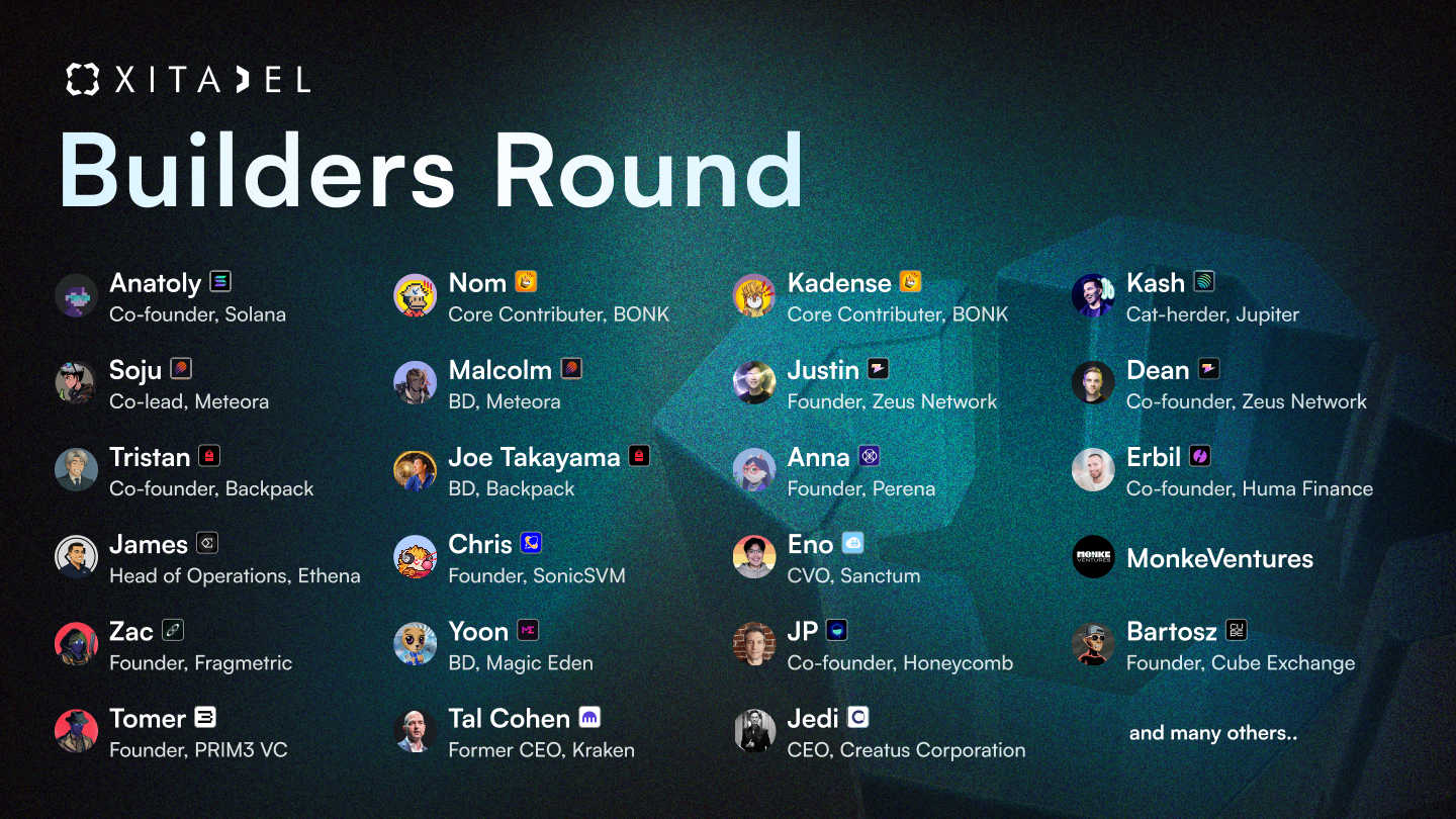Xitadel Builders Round: Backed by the Builders of Solana