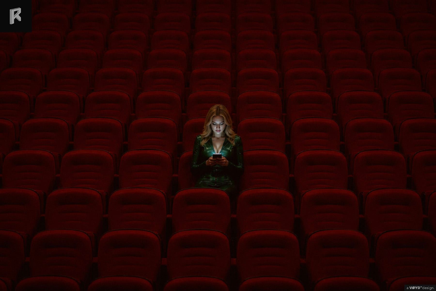 A women watches vertical drama pictured by Real-Reel.com