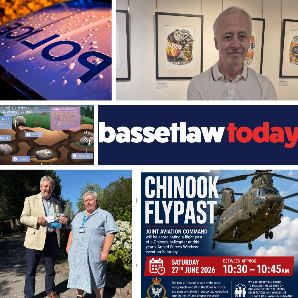 Tuesday Edition - Stolen Motor Bikes, Chinook Helicopters, Discarded Litter Art, Badgers & More