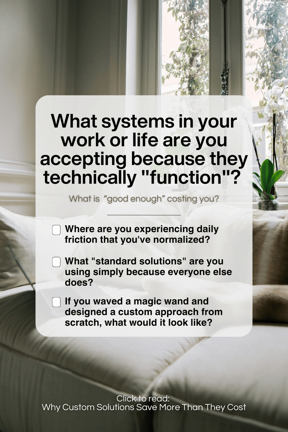 Featured image for The Hidden Cost of Standardization: Why One-Size-Fits-All is Draining Your Time, Energy, and Creativity