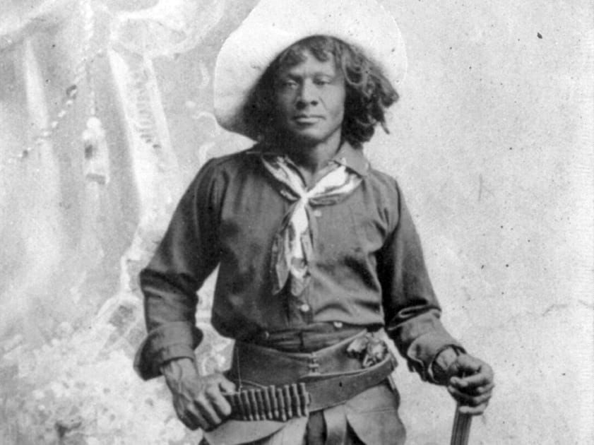 An image of a Black cowboy from the Library of Congress